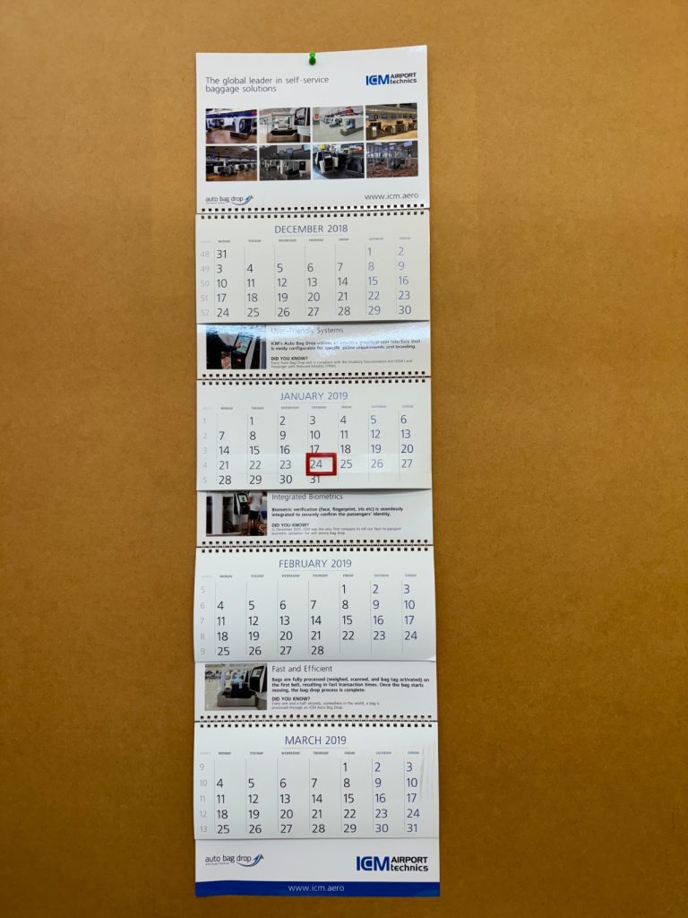 3 Month View Calendar