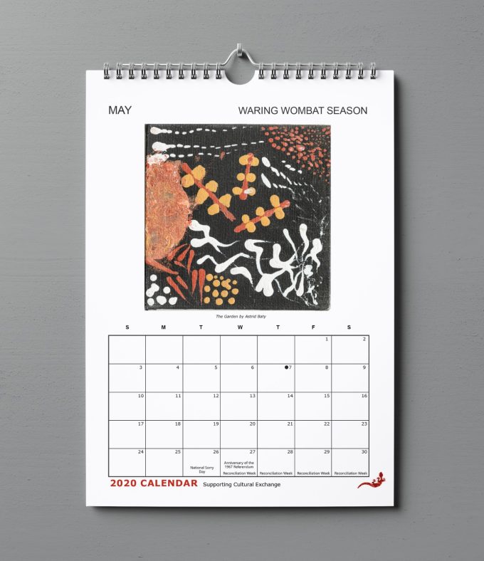 A3 portrait wire + hanger 13 leaf calendar classic