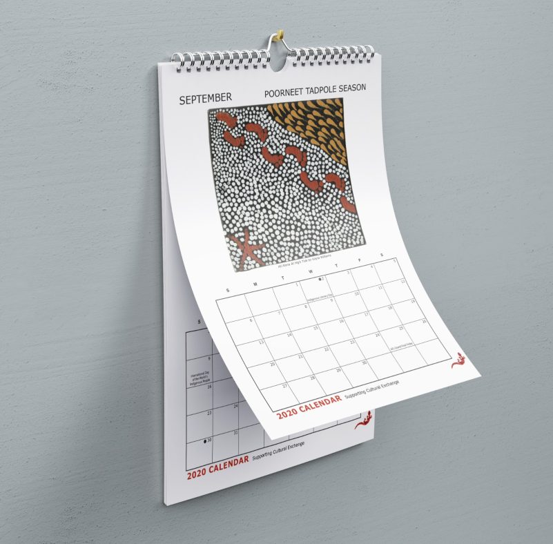 A3 Portrait Wire + Hanger 7 leaf Calendar Classic